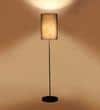 Montgomery Black Cotton Shade Floor Lamp