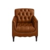 Jones Pu Leather W in g Chair in Light Brown