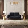 Granada Premium 2 Seater Fabric Sofa in Deep blue velvet Colour