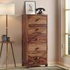 Magellan Solid Wood Chest of 5 Drawers in Teak Finish