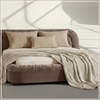 Casa Haven Relax Queen Size Bed in velvet With Engineered Hardwood Frame & Hydraulic Storage