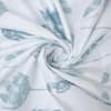 White Floral Cotton 400 Tc Flat Super King Size Bedsheet With 2 Pillow Covers