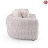 Opus 2 Seater Fabric Sofa in Dusk Grey Colour