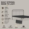 Hampton Metal Non Storage King Bed in Satin Black Finish