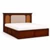 Virasat Solid Wood Comfort Queen Bed Hydraulic Storage Provincial Teak Finish Mattress 60 x 78 Inch