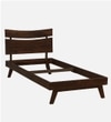Asher Solid Wood Single Size Non Storage Bed In Provincial Teak Finish