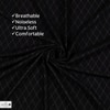 Premium Jacquard Polyester Waterproof Mattress Protector for Single Size In Black Colour 75x48