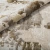 Abstract Ivory Silver Wool Silk Shaped Rug Hand Tufted Area Rug for Living Room Bedroom 5x8