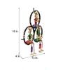 Desert Art Metal Handpainted Three Ring Musician Wall Hanging in Multicolour