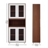 Mobley Display Bookcase Walnut And Frosty White