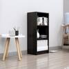 Hexa Engineered Wood Bookshelf Multipurpose Storage Rack in Flower Wenge Colour