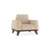 Granada Essential 1 Seater Fabric Sofa in Pearl Colour