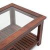 Claire Rectangular Solid Wood Coffee Table In Teak Finish