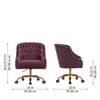 Doe Buck Clemence Modern Purple Tufted Velvet Office Chair
