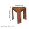 Avina Sheesham Wood Contemporary Triangle Set Of 2 Sidetable  End Table In Natural Teak Finish