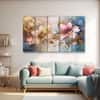 The Castle Decor Abstract Flower Wall Art Set of 5 Digital Painting 27x48 Inch