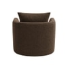 Oxford Boucle Fabric Lounge Chair in Brown Colour