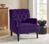 Velora Tufted Back Fabric Lounge Chair- Purple