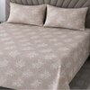 Gala Muted Pastel Orange Floral 400 TC Cotton Flat Super King Size Bedsheet with 2 Pillow Covers – Threads