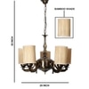 Devansh Black Wall Mounted Lamp With Off-White Cotton Shade