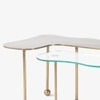 Elara Mild Steel Coffee Table Set of Two in Antique Satin Finish