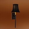 Devansh Metal Electric Wall Light in Black Colour with Black Shade Count of 1 Light