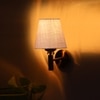 Devansh Metal Electric Wall Light in Gold Colour with White Shade Count of 1 Light