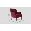 London Fabric Accent Chair in Maroon Colour