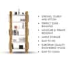 Hexa Engineered Wood Bookshelf Multipurpose Storage Rack in Giant Wood and Frosty White