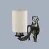 Devansh Metal Electric Wall Light in Antique Gold Colour with off-white Shade Count of 1 Light