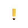 Maxine Yellow Fabric Shade Table Lamp with Natural Wooden Base