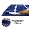 Luxe Home Macau Trangle Bath Mat (40x60 cm)- Blue