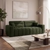 Basso 3 seater Sofa in Olive Boucle