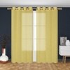 Solid Pack of 2 Pieces Sheer Window Curtain