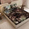 Stoa Paris 300TC UltrSatin King Bedsheet Set Satin King Moss, Brown Gold