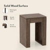 Epsilon Solid Wood Side Table In Danish Walnut Finish