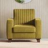 Apollo Neo 1 Seater Fabric Sofa in Olive Green Colour (Back Height : Regular, Cushion Type : Soft)