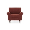 Oxford 1 Seater Fabric Sofa In Dark Coral Colour