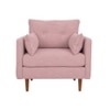 Arihana Boucle Fabric Arm Chair in Pink Colour