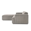 Sophisticated Wood Right Aligned 3-Seater With Upholstery Non Storage Sofa In Grey Colour