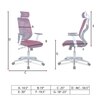 Wiweangs High Back Ergonomic Chair in Maroon Colour
