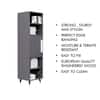 Hexa Engineered Wood Bookshelf Multipurpose Storage Rack in Slate Grey Colour