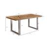 Hood 4 Solid Wood Dining Table