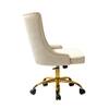 Doe Buck Swen Luxury Beige Tufted Velvet Office Chair