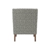 Leston Printed Canvas Geometry Fabric Lounge Chair inGreen Colour