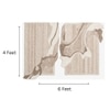Abstract Natural Wool Wall Art Organic Textured 2 Panel Set 4 x 6 Feet