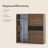 Avalon Engineered Wood 2 Sliding Door Wardrobe in Chocolate Oak Finish