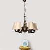 Devansh Dual Steel Metal  Wallmounted Lamp With Cotton Steel Metal  Shade