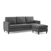 Monznij Sectional Fabric Sofa - Grey