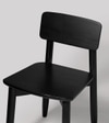 Rota Solid Wood Dining Chair In Black Finish